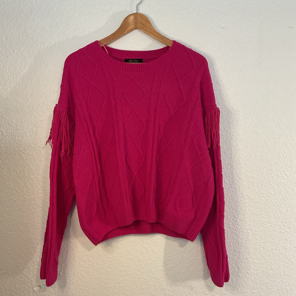 Witty fox young contemporary Fringe Detail Sweater